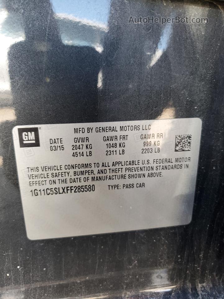 2015 Chevrolet Malibu 1lt Gray vin: 1G11C5SLXFF285580