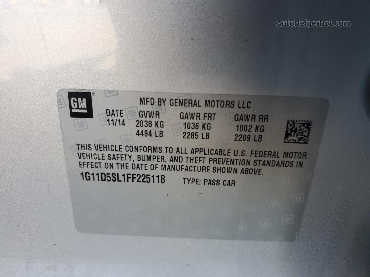 2015 Chevrolet Malibu 2lt Silver vin: 1G11D5SL1FF225118