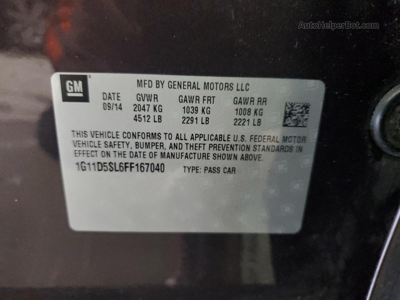 2015 Chevrolet Malibu 2lt Gray vin: 1G11D5SL6FF167040