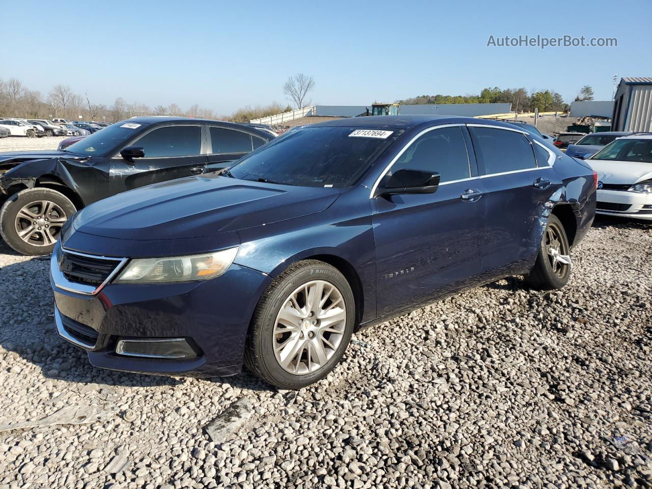 2017 Chevrolet Impala Ls Синий vin: 1G11X5SA4HU150760