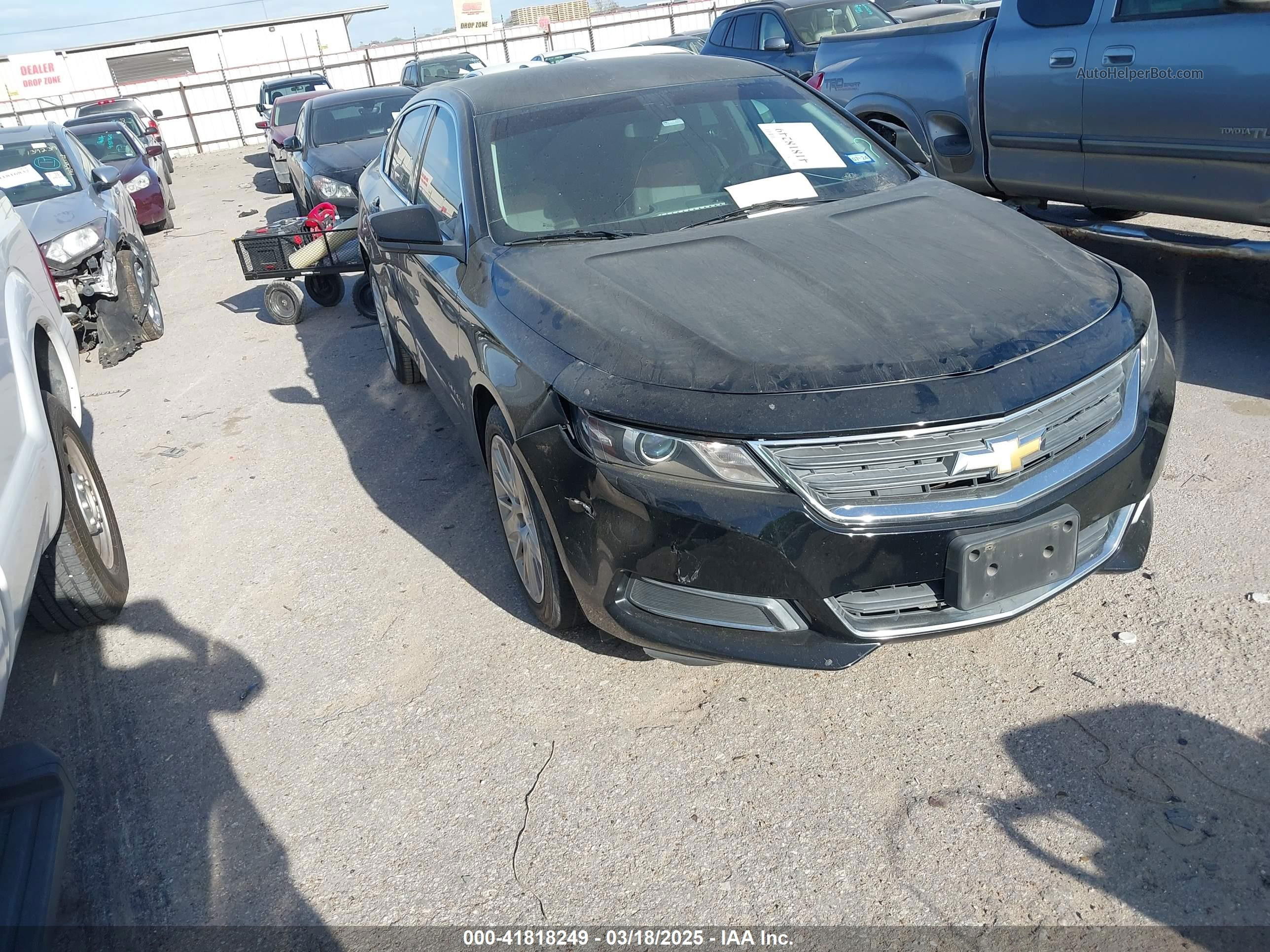 2017 Chevrolet Impala Ls Black vin: 1G11Z5SA9HU134077