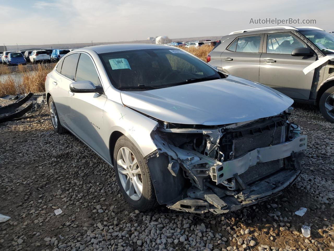 2017 Chevrolet Malibu Lt Silver vin: 1G1ZE5ST4HF175334