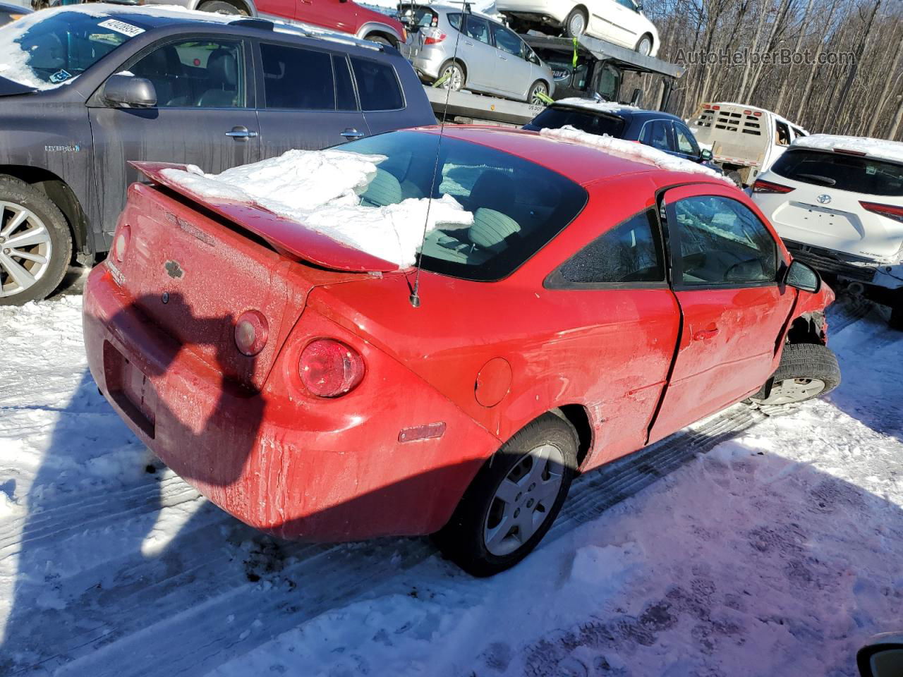 2007 Chevrolet Cobalt Ls Red vin: 1G1AK15F977187055