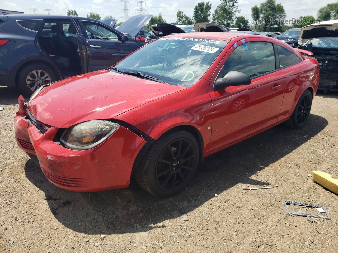 2008 Chevrolet Cobalt Ls Red vin: 1G1AK18F187117062