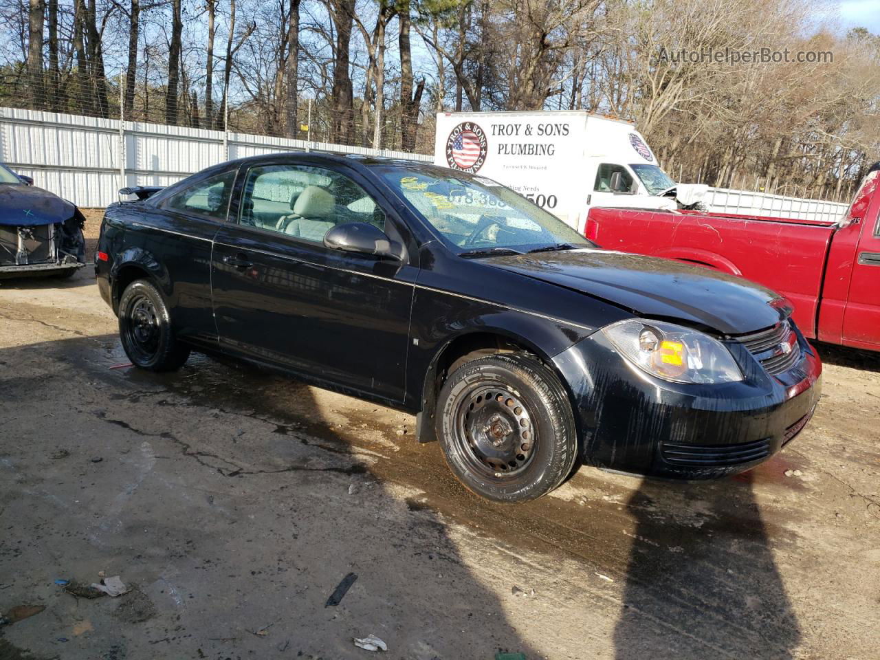 2008 Chevrolet Cobalt Ls Black vin: 1G1AK18F487106556