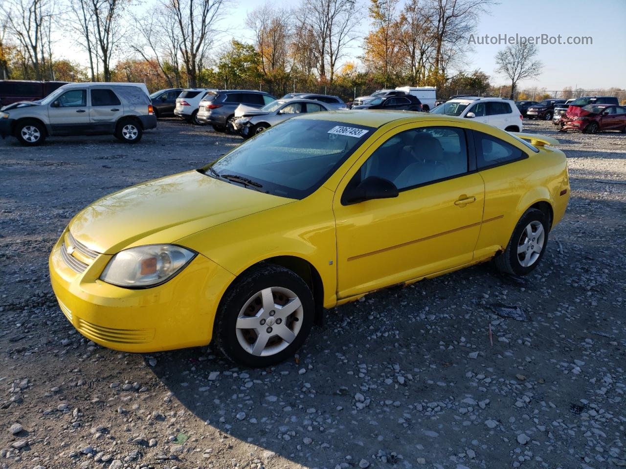 2008 Chevrolet Cobalt Ls Yellow vin: 1G1AK18F687289815