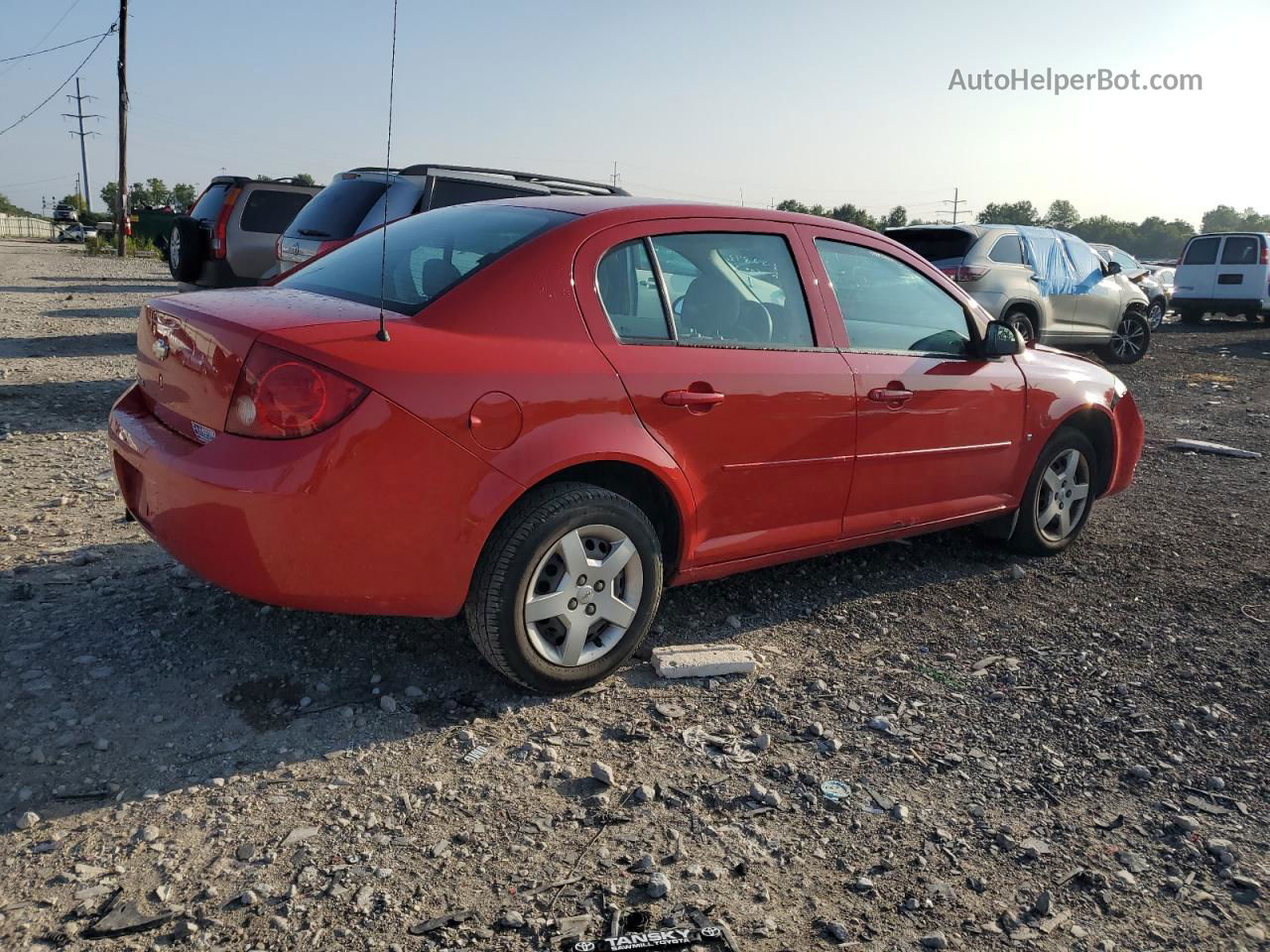 2007 Chevrolet Cobalt Ls Red vin: 1G1AK55F177220671