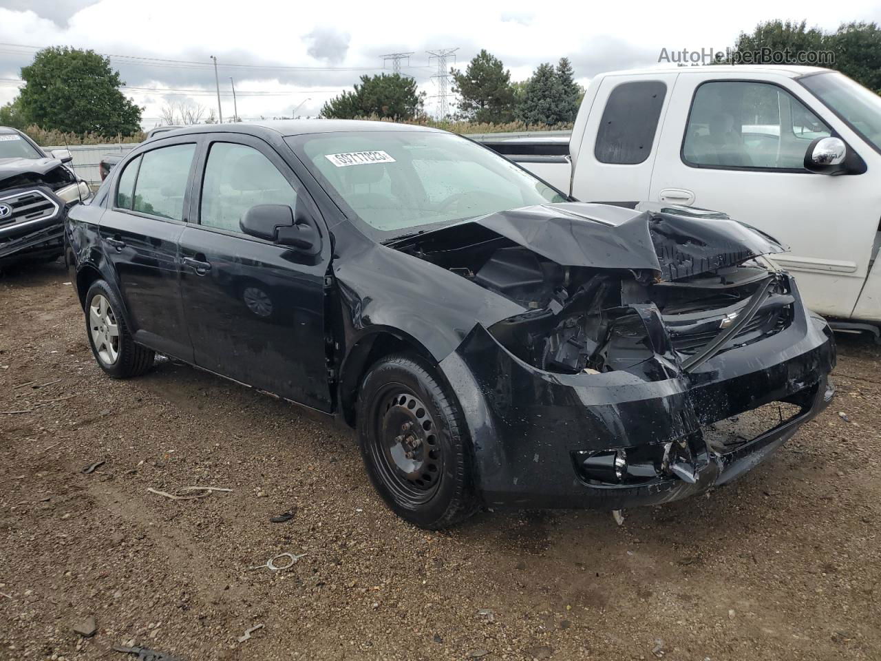 2007 Chevrolet Cobalt Ls Black vin: 1G1AK55F177242847