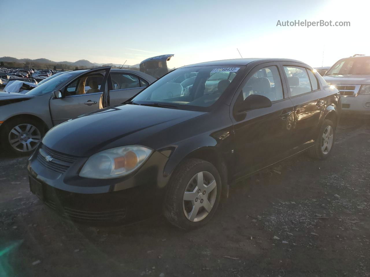 2007 Chevrolet Cobalt Ls Black vin: 1G1AK55F777280289