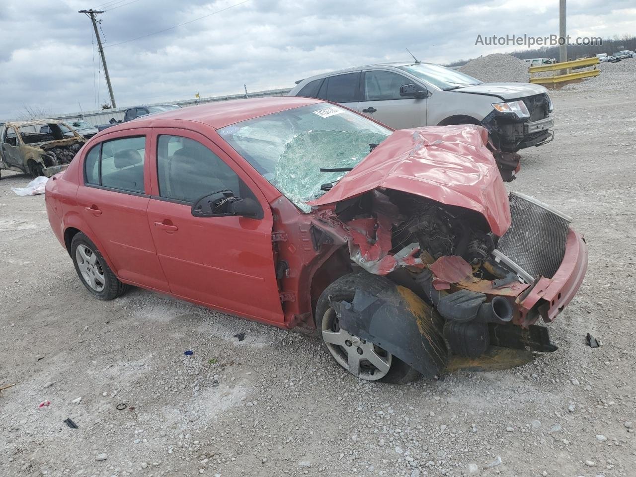 2007 Chevrolet Cobalt Ls Red vin: 1G1AK55F877179603