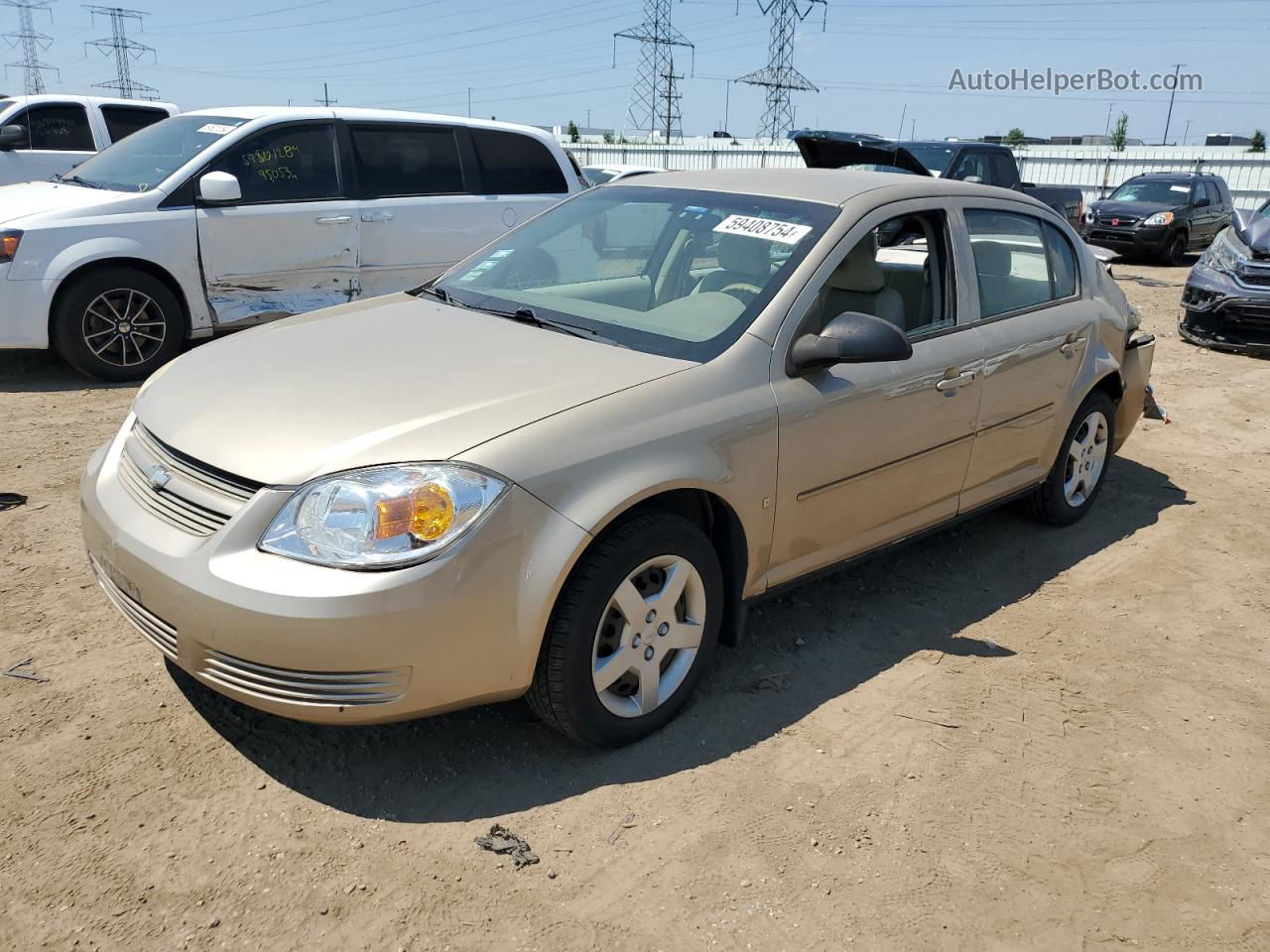 2007 Chevrolet Cobalt Ls Beige vin: 1G1AK55F877207643