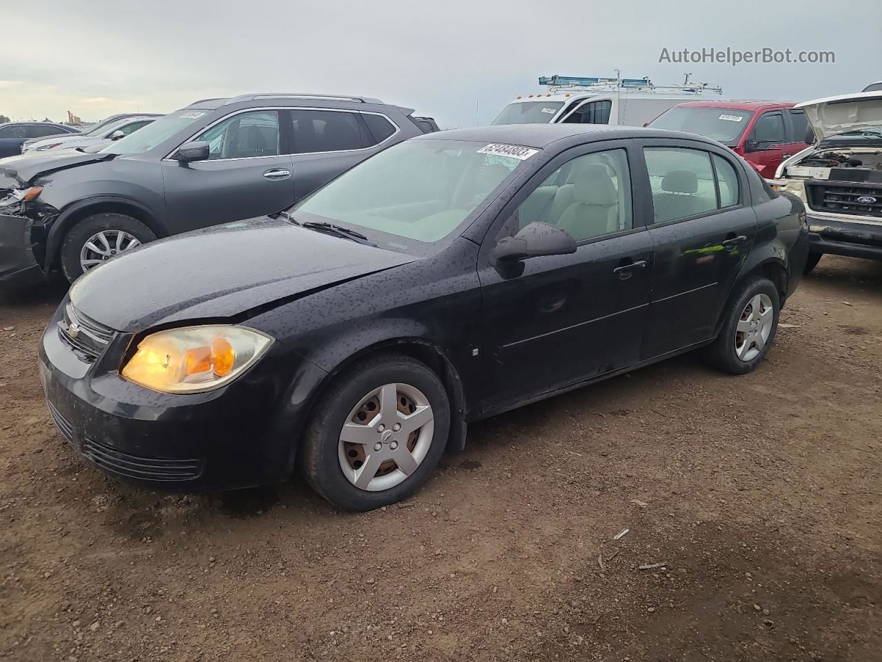 2007 Chevrolet Cobalt Ls Black vin: 1G1AK55F977153186