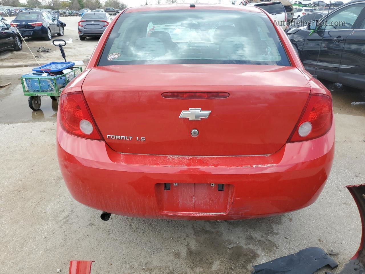 2008 Chevrolet Cobalt Ls Red vin: 1G1AK58F987292196