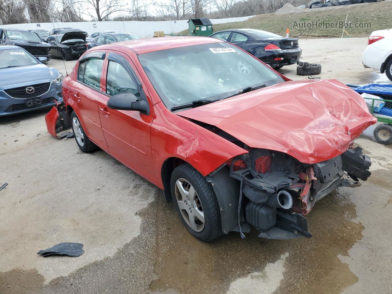 2008 Chevrolet Cobalt Ls Red vin: 1G1AK58F987292196