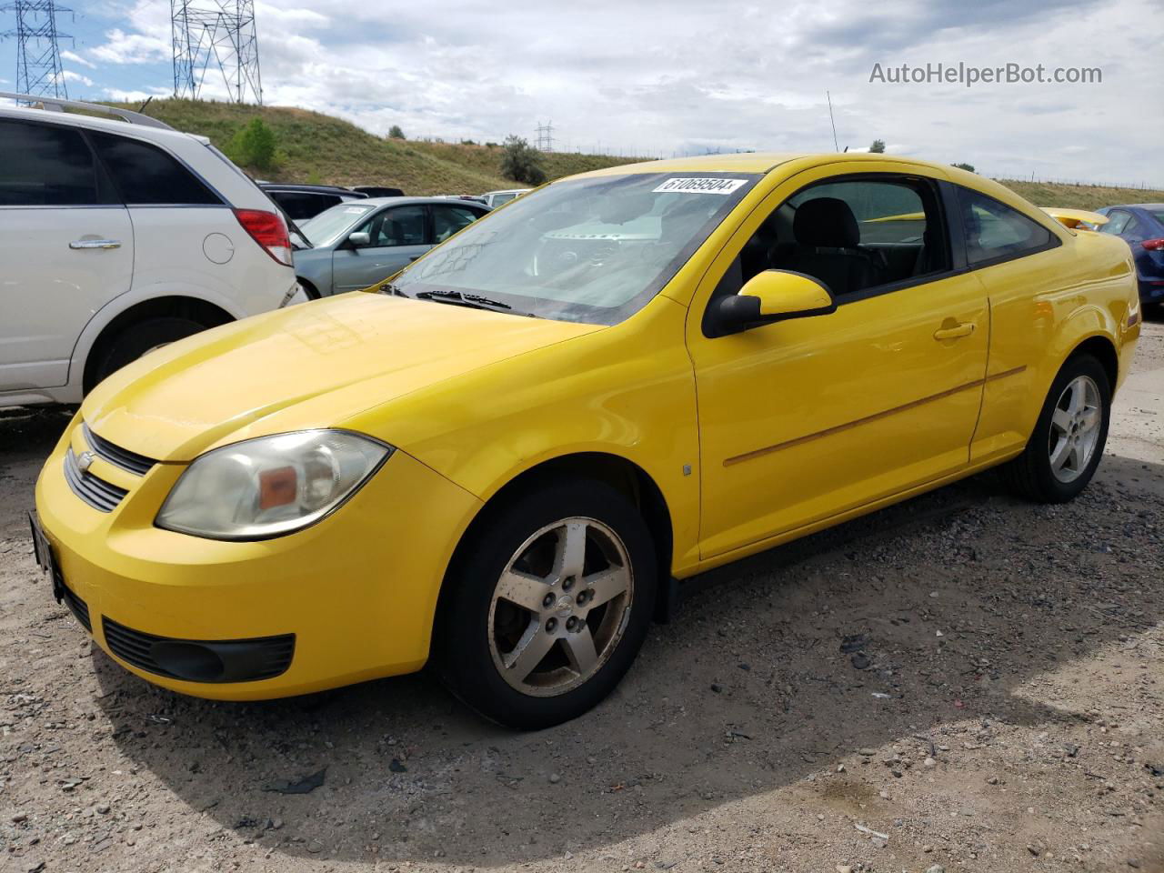 2008 Chevrolet Cobalt Lt Yellow vin: 1G1AL18F187183351