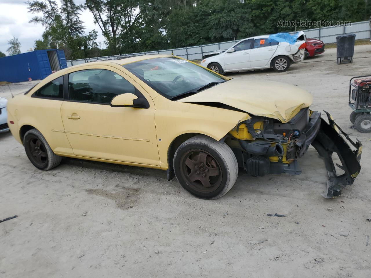 2008 Chevrolet Cobalt Lt Желтый vin: 1G1AL18F187187996