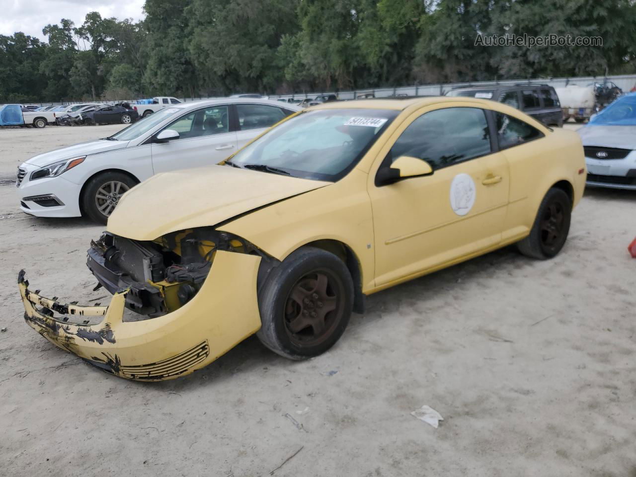 2008 Chevrolet Cobalt Lt Желтый vin: 1G1AL18F187187996