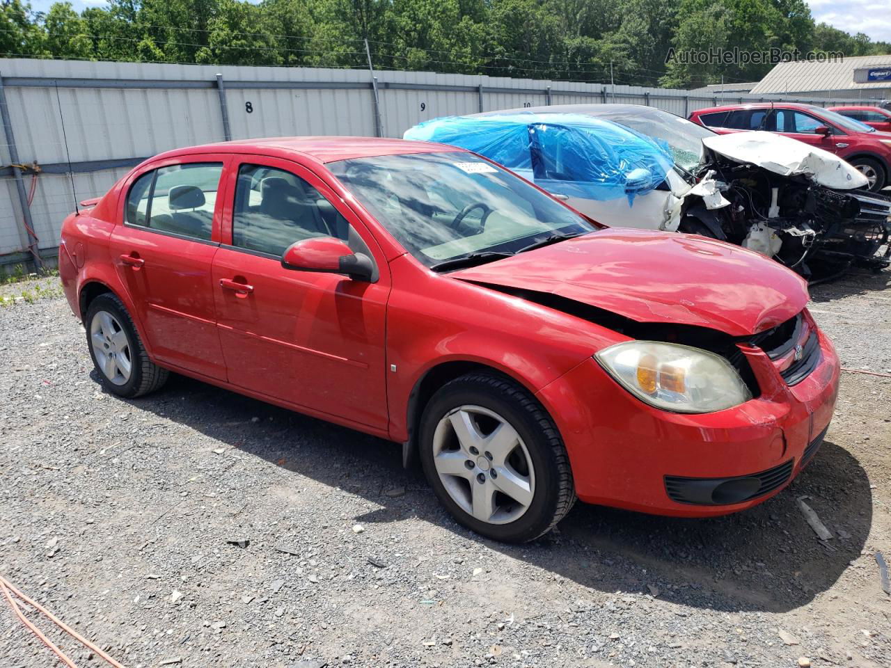 2007 Chevrolet Cobalt Lt Красный vin: 1G1AL55F177116324