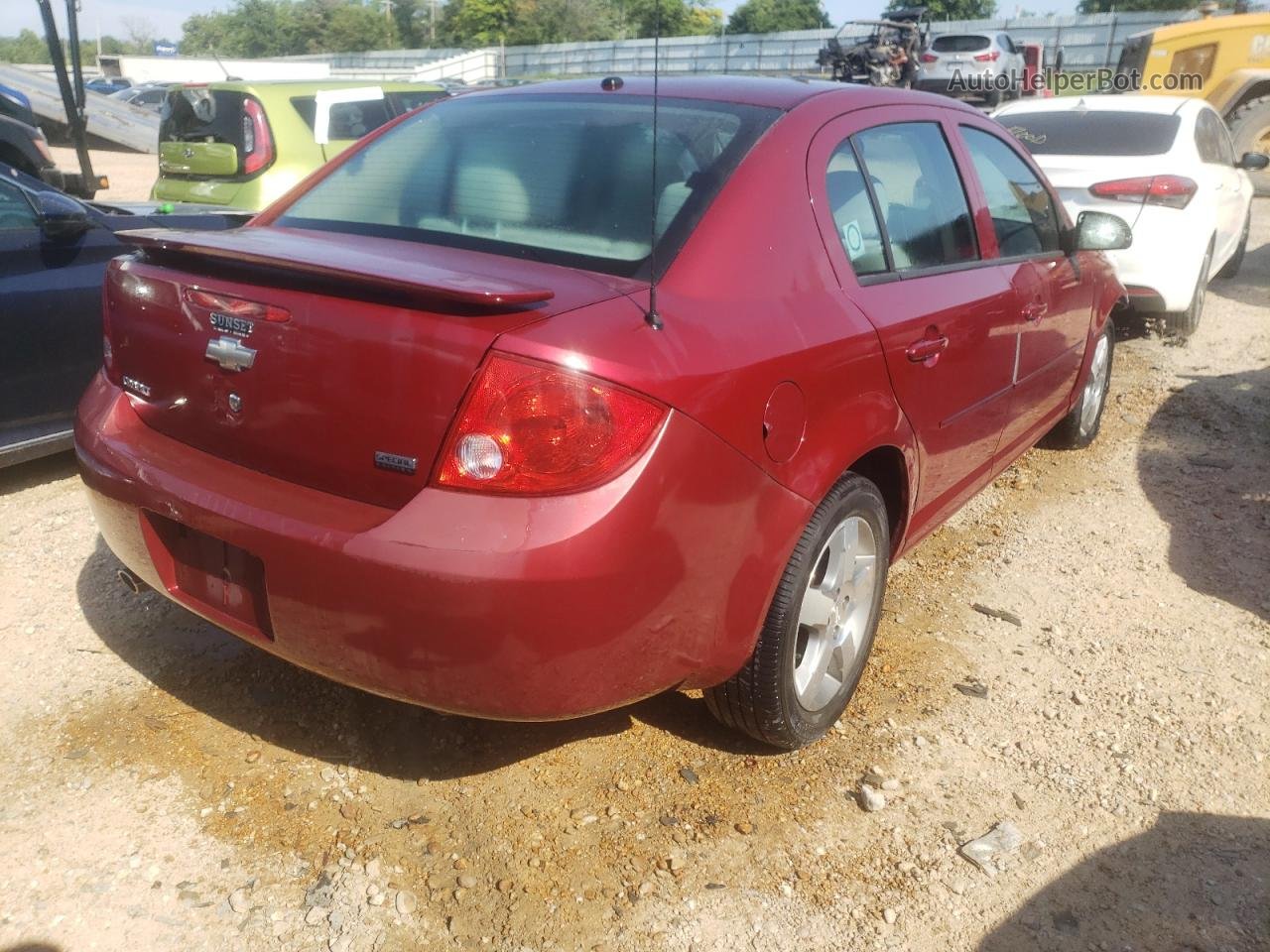 2008 Chevrolet Cobalt Lt Red vin: 1G1AL58FX87273279