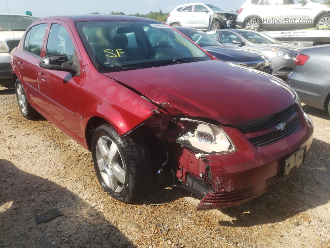 2008 Chevrolet Cobalt Lt Red vin: 1G1AL58FX87273279