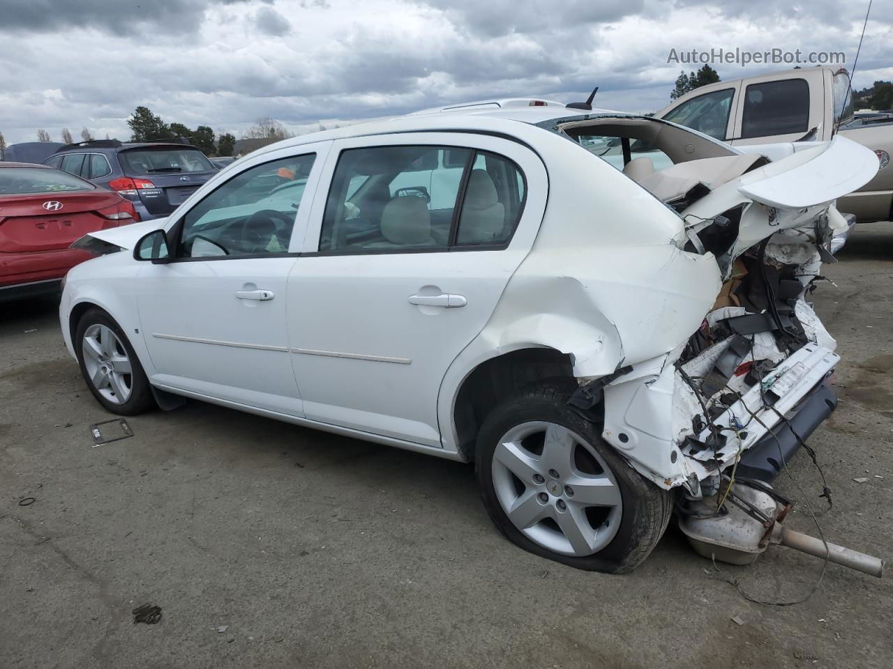 2008 Chevrolet Cobalt Lt Белый vin: 1G1AL58FX87339944