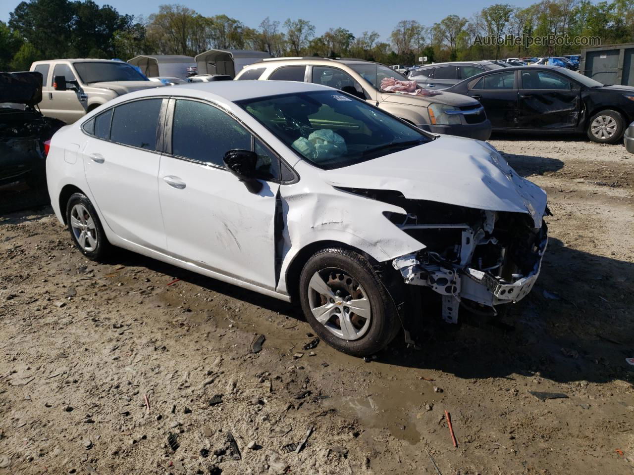 2018 Chevrolet Cruze Ls White vin: 1G1BC5SM0J7204148