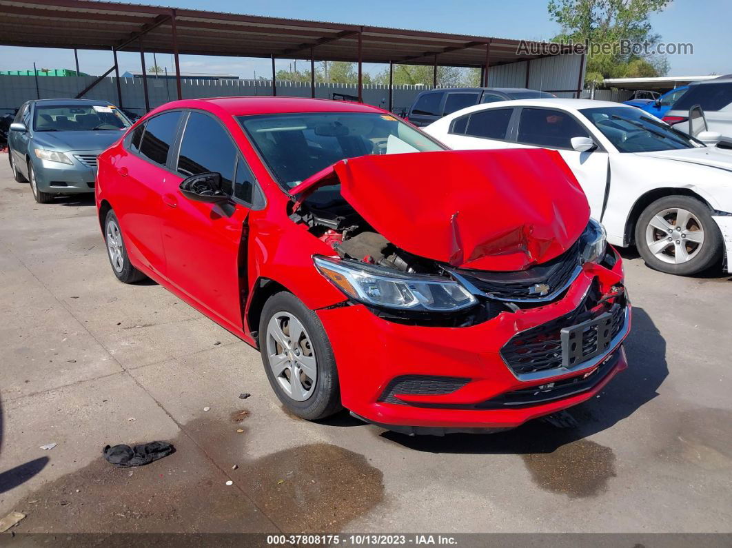 2018 Chevrolet Cruze Ls Auto Red vin: 1G1BC5SM0J7224089