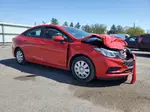 2016 Chevrolet Cruze Ls Red vin: 1G1BC5SM1G7231707