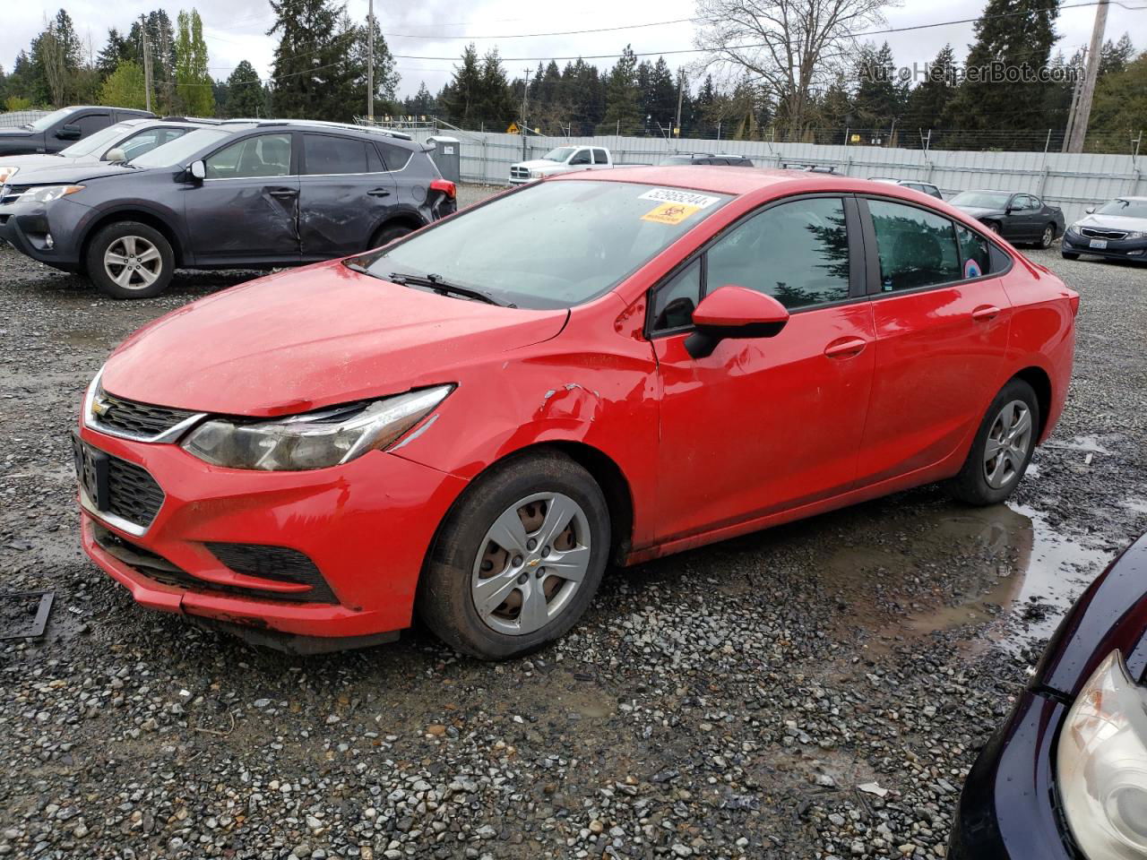 2017 Chevrolet Cruze Ls Red vin: 1G1BC5SM3H7100554