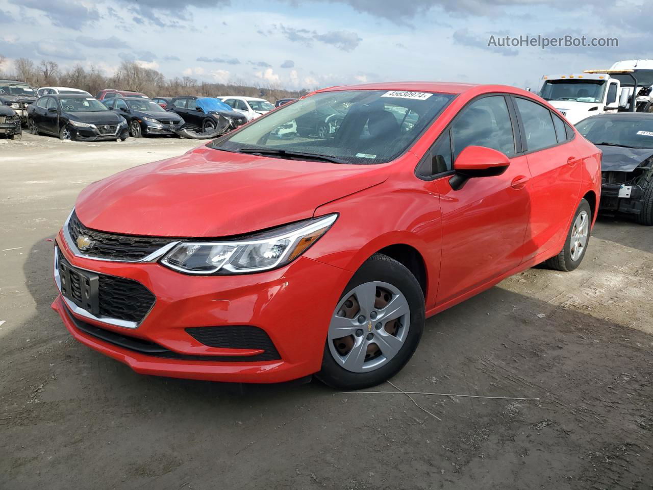 2018 Chevrolet Cruze Ls Red vin: 1G1BC5SM3J7186647