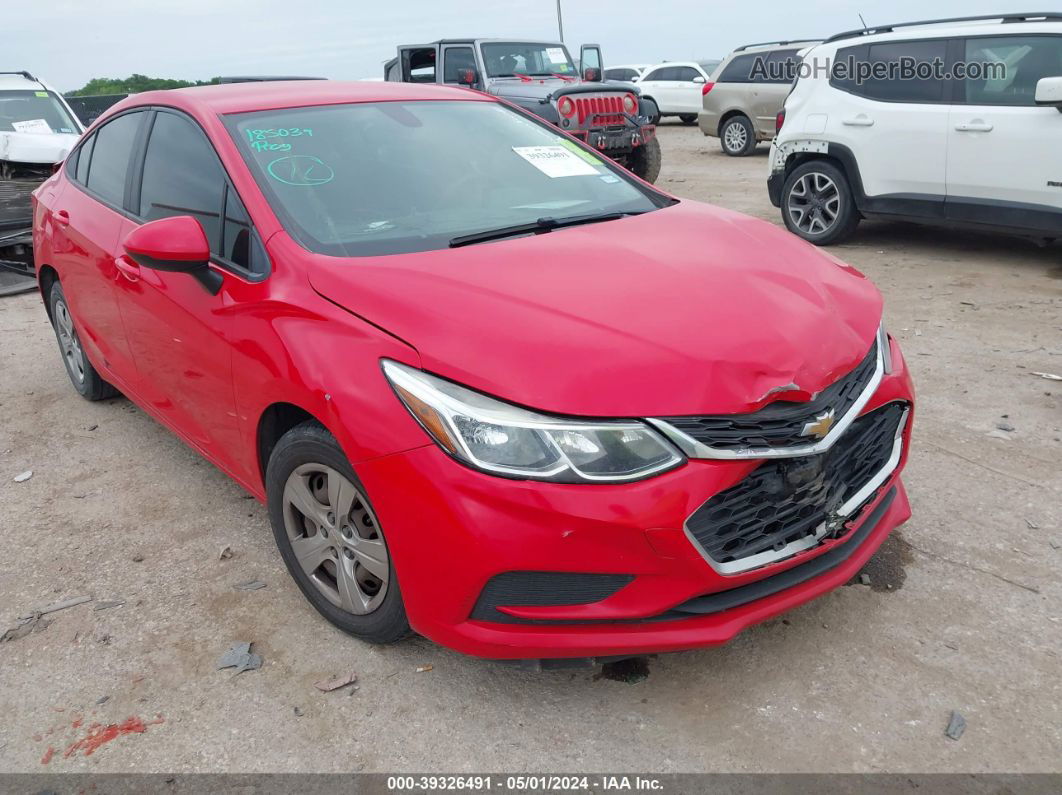 2018 Chevrolet Cruze Ls Auto Red vin: 1G1BC5SM3J7212549