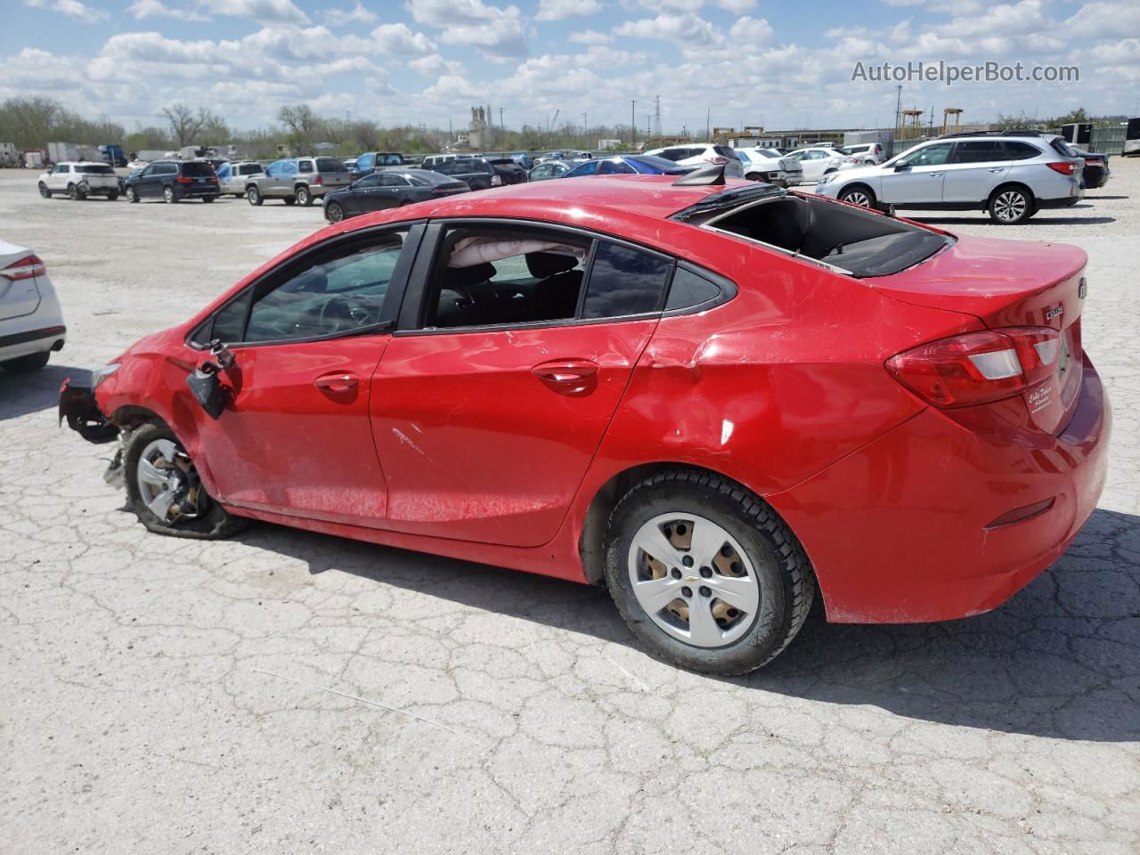 2017 Chevrolet Cruze Ls Red vin: 1G1BC5SM4H7252441