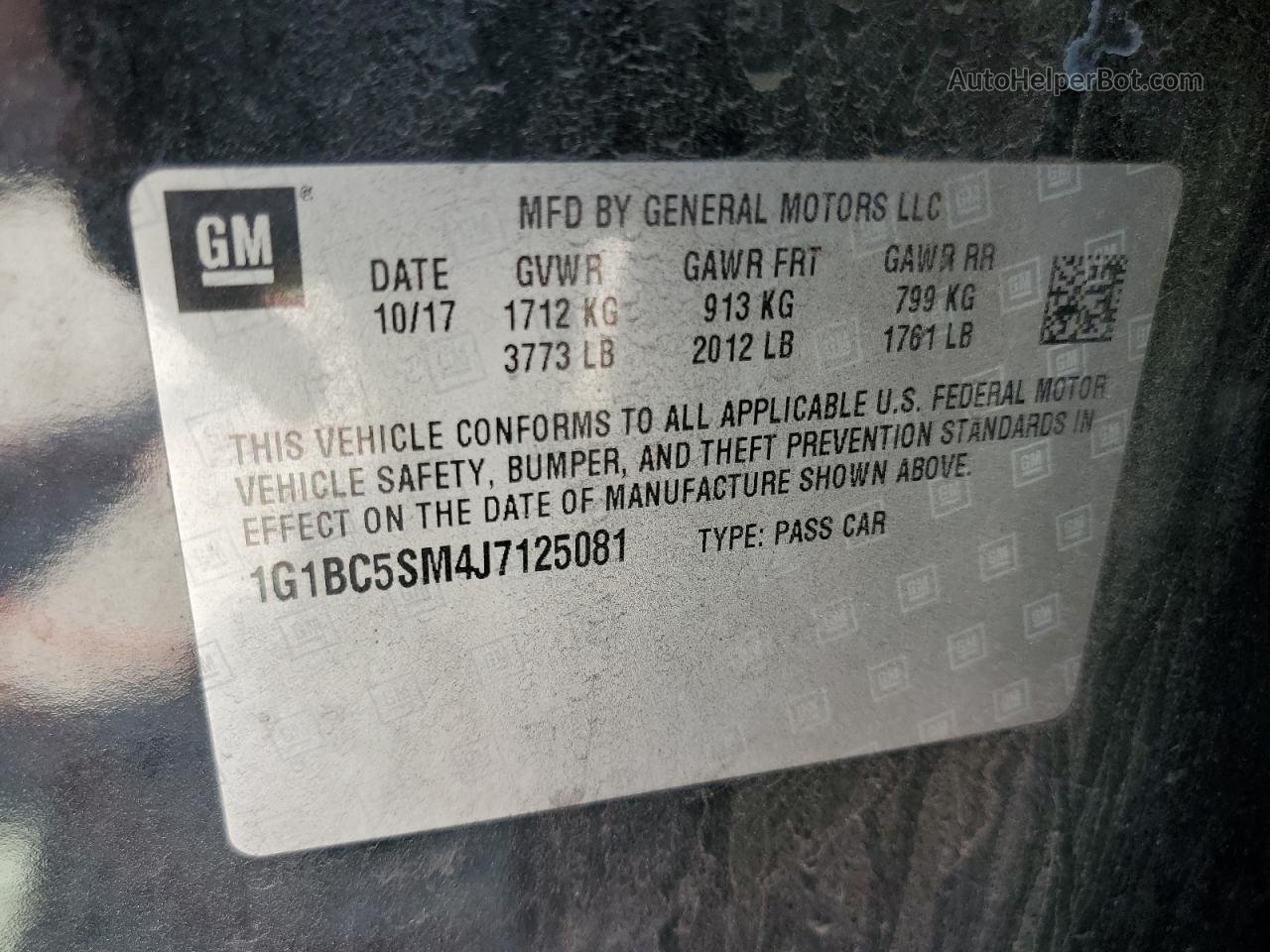 2018 Chevrolet Cruze Ls Черный vin: 1G1BC5SM4J7125081
