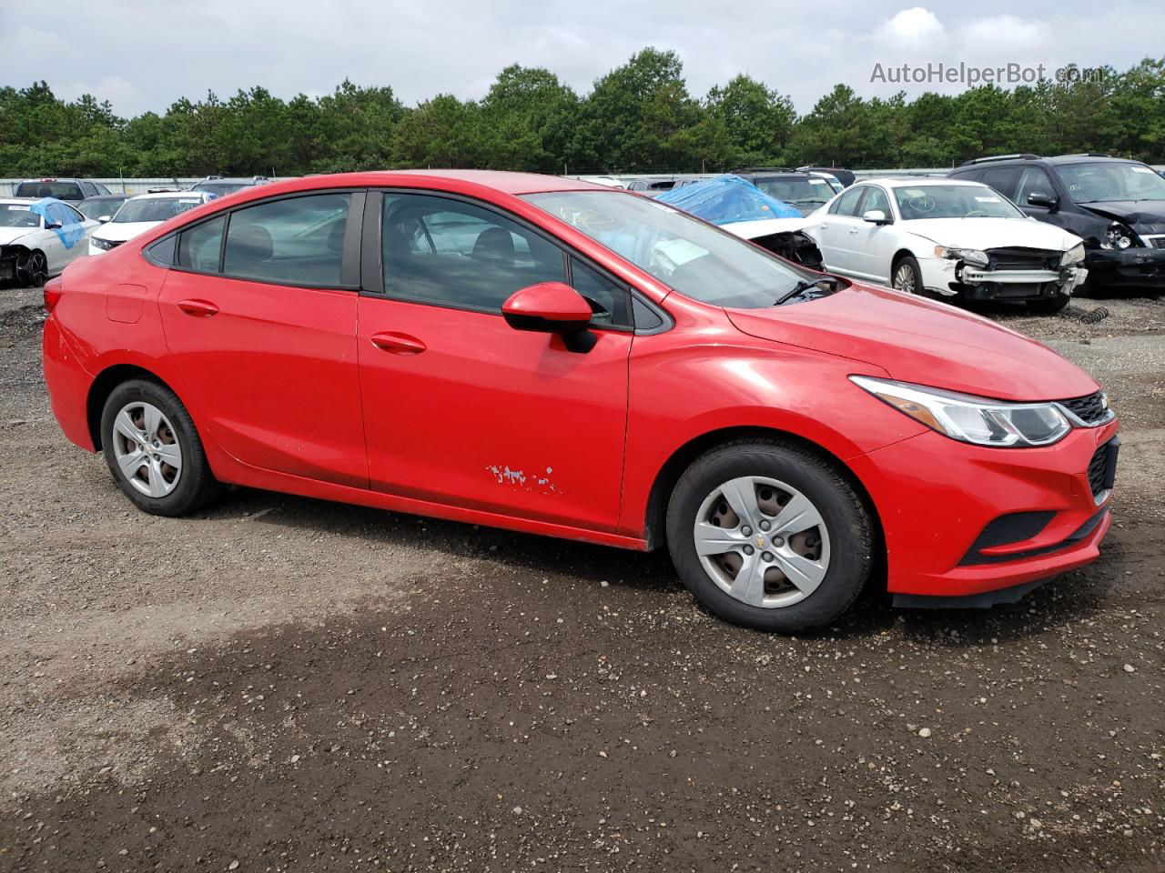 2017 Chevrolet Cruze Ls Red vin: 1G1BC5SM5H7214538