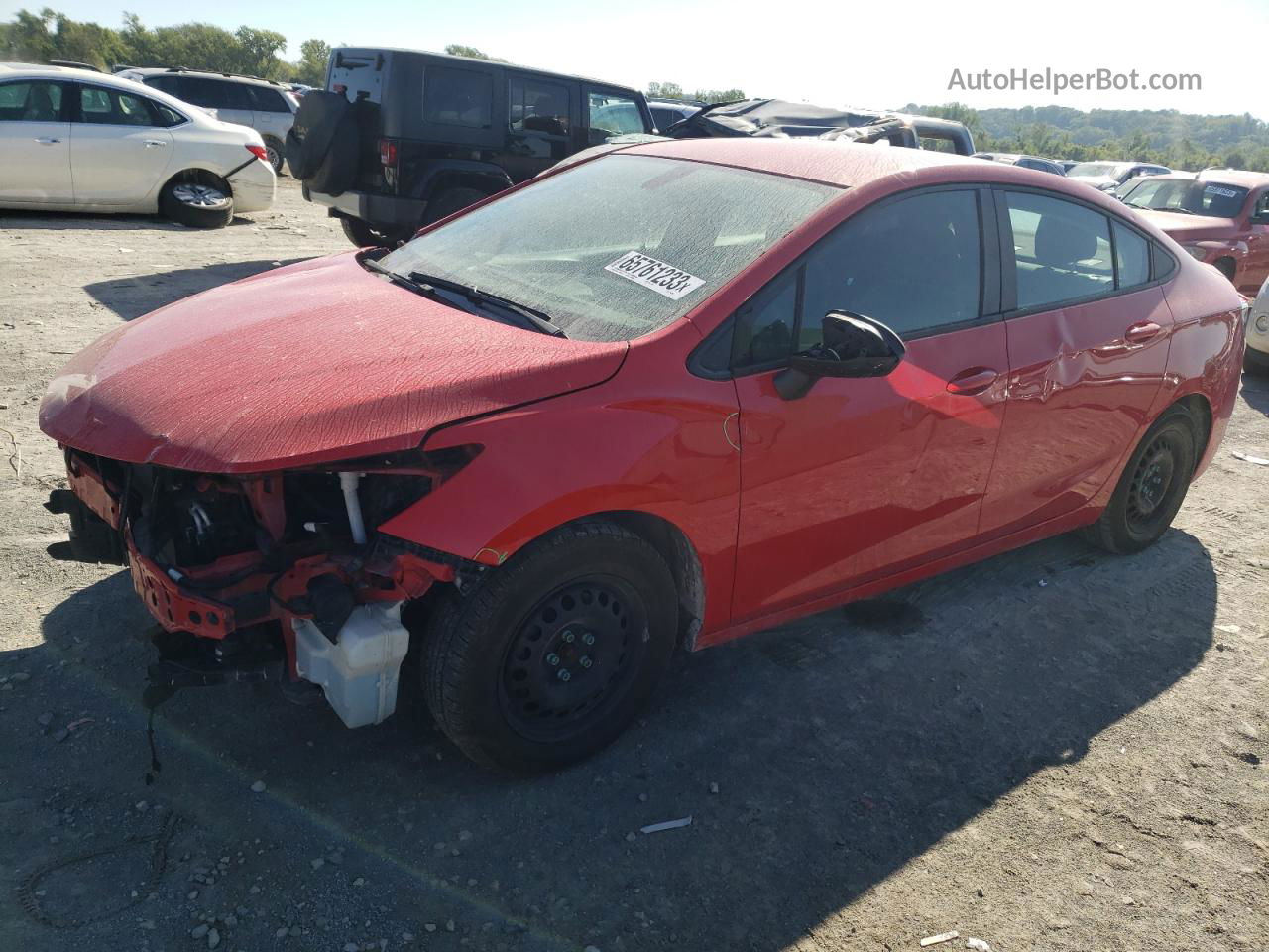 2017 Chevrolet Cruze Ls Red vin: 1G1BC5SM5H7242629