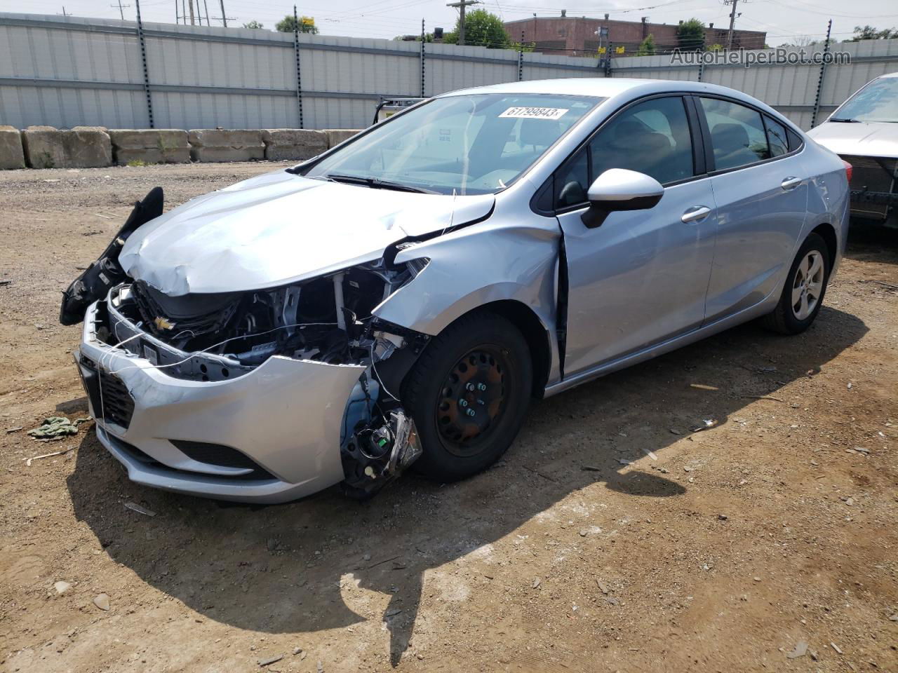 2017 Chevrolet Cruze Ls Silver vin: 1G1BC5SM6H7208814