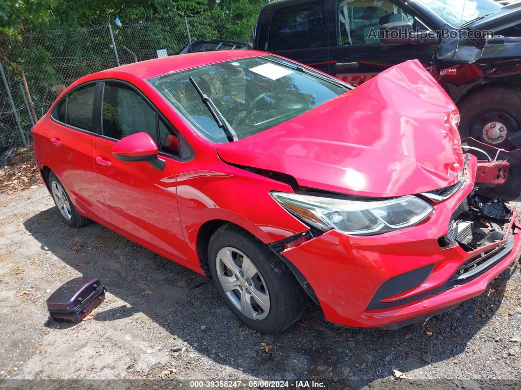 2017 Chevrolet Cruze Ls Auto Red vin: 1G1BC5SM7H7171191