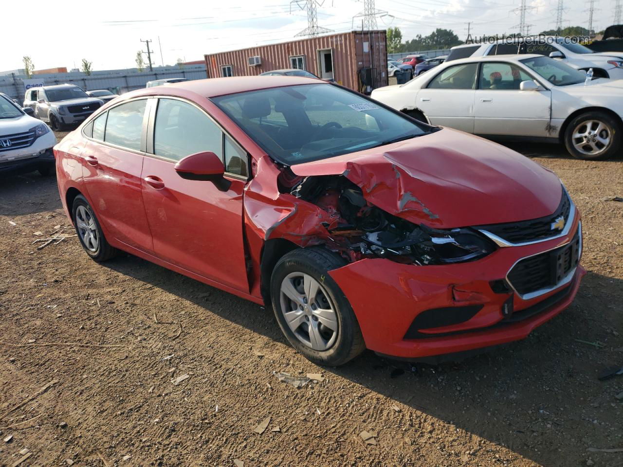 2017 Chevrolet Cruze Ls Red vin: 1G1BC5SM7H7201791