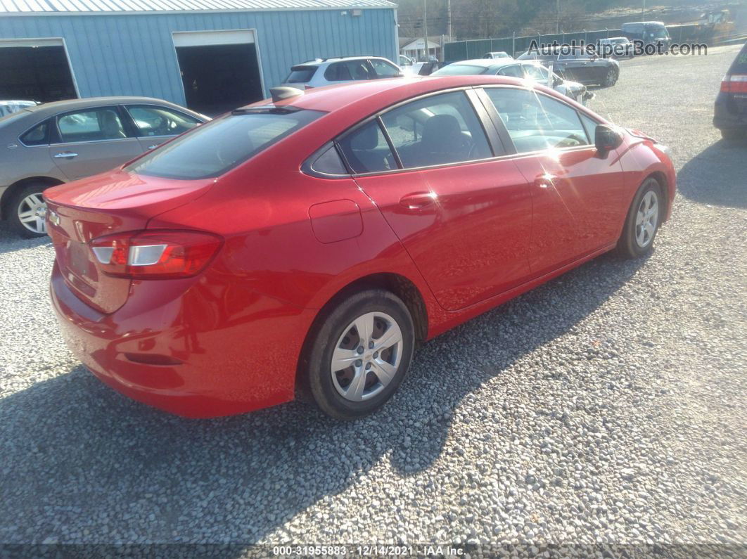 2017 Chevrolet Cruze Ls Auto Red vin: 1G1BC5SM7H7233379