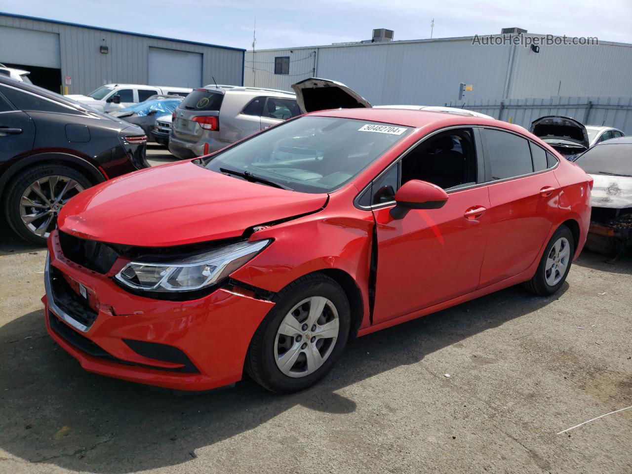 2017 Chevrolet Cruze Ls Red vin: 1G1BC5SM8H7151516