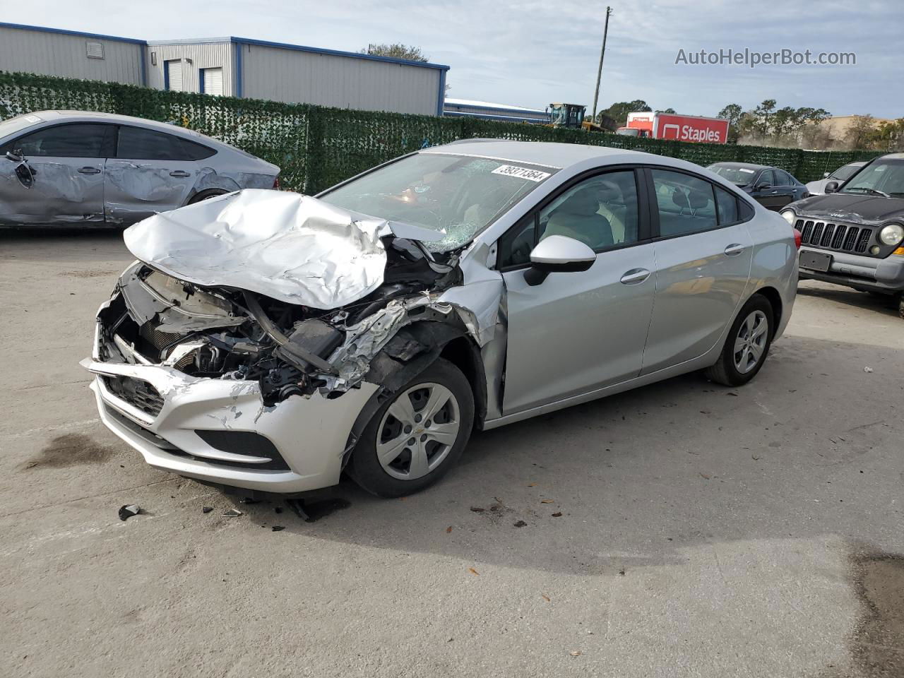 2017 Chevrolet Cruze Ls Gray vin: 1G1BC5SM8H7206465