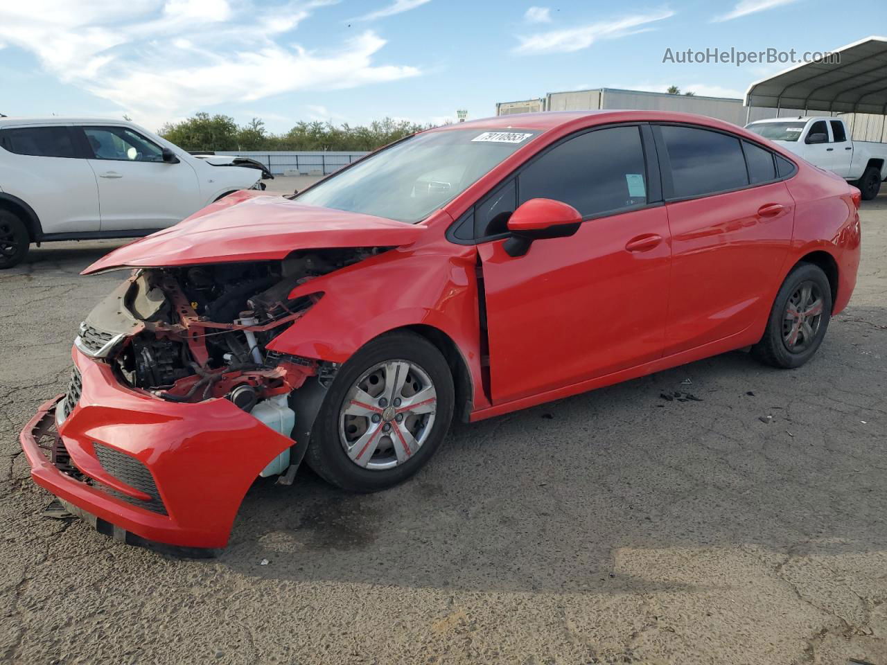 2017 Chevrolet Cruze Ls Red vin: 1G1BC5SM9H7252404