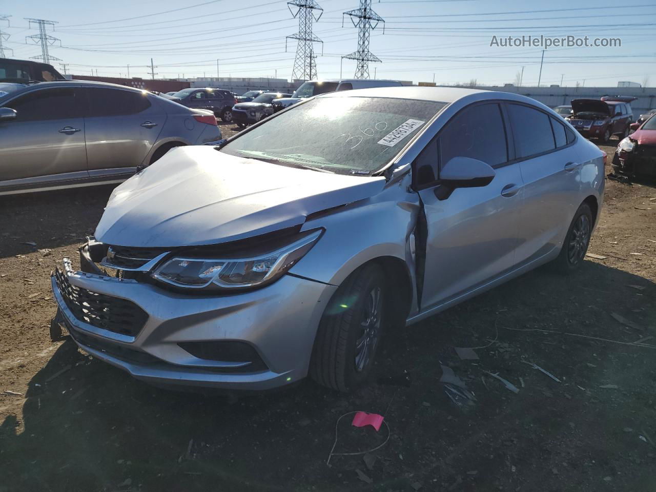 2017 Chevrolet Cruze Ls Silver vin: 1G1BC5SM9H7263452