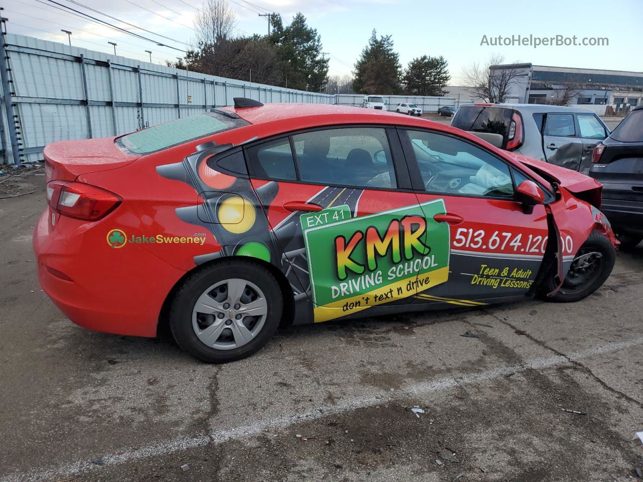 2018 Chevrolet Cruze Ls Red vin: 1G1BC5SM9J7210174