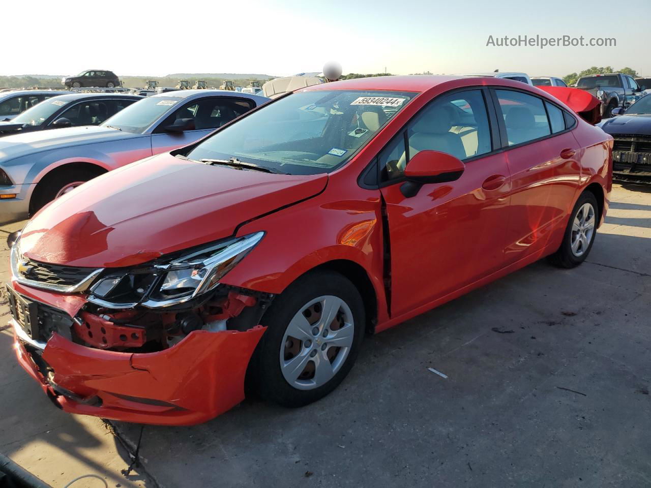 2016 Chevrolet Cruze Ls Red vin: 1G1BC5SMXG7244200