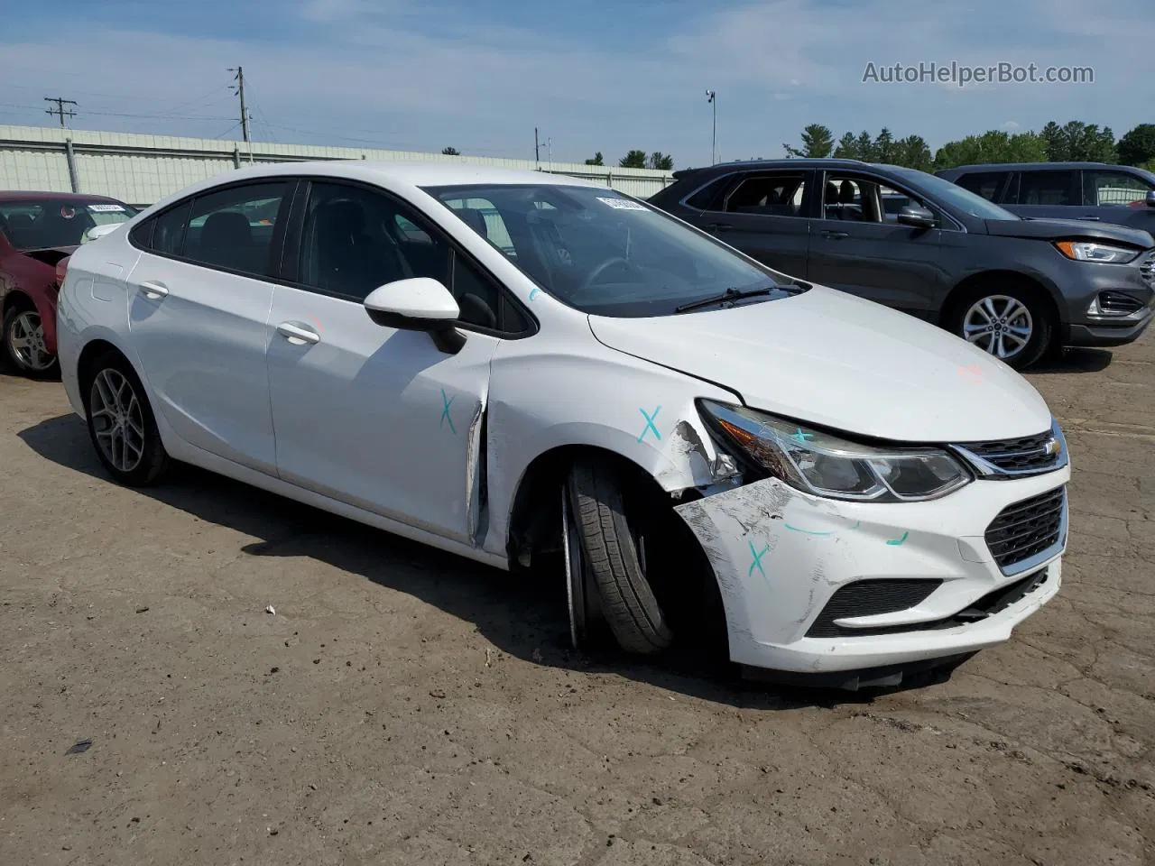 2017 Chevrolet Cruze Ls White vin: 1G1BC5SMXH7221209