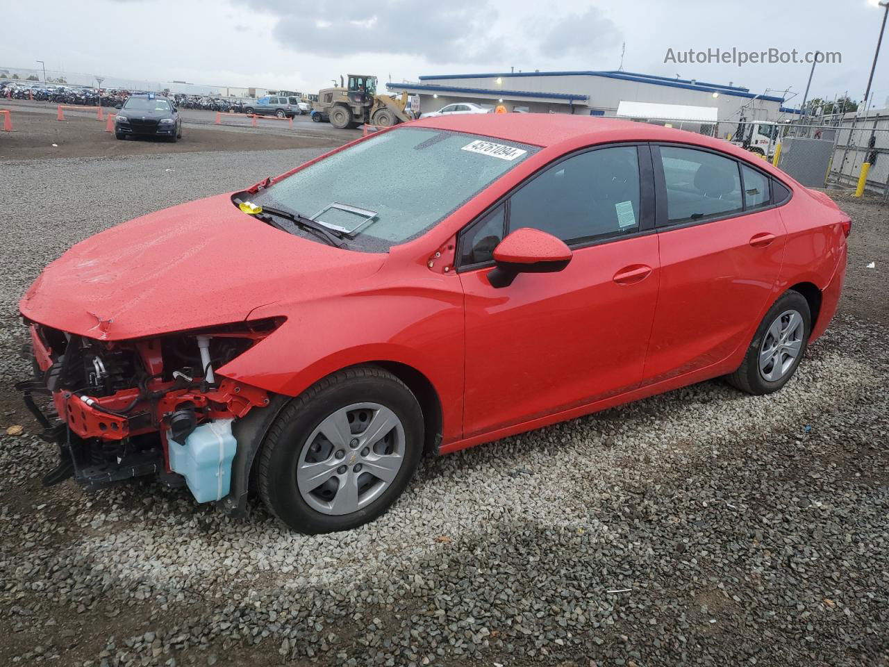 2017 Chevrolet Cruze Ls Red vin: 1G1BC5SMXH7258955