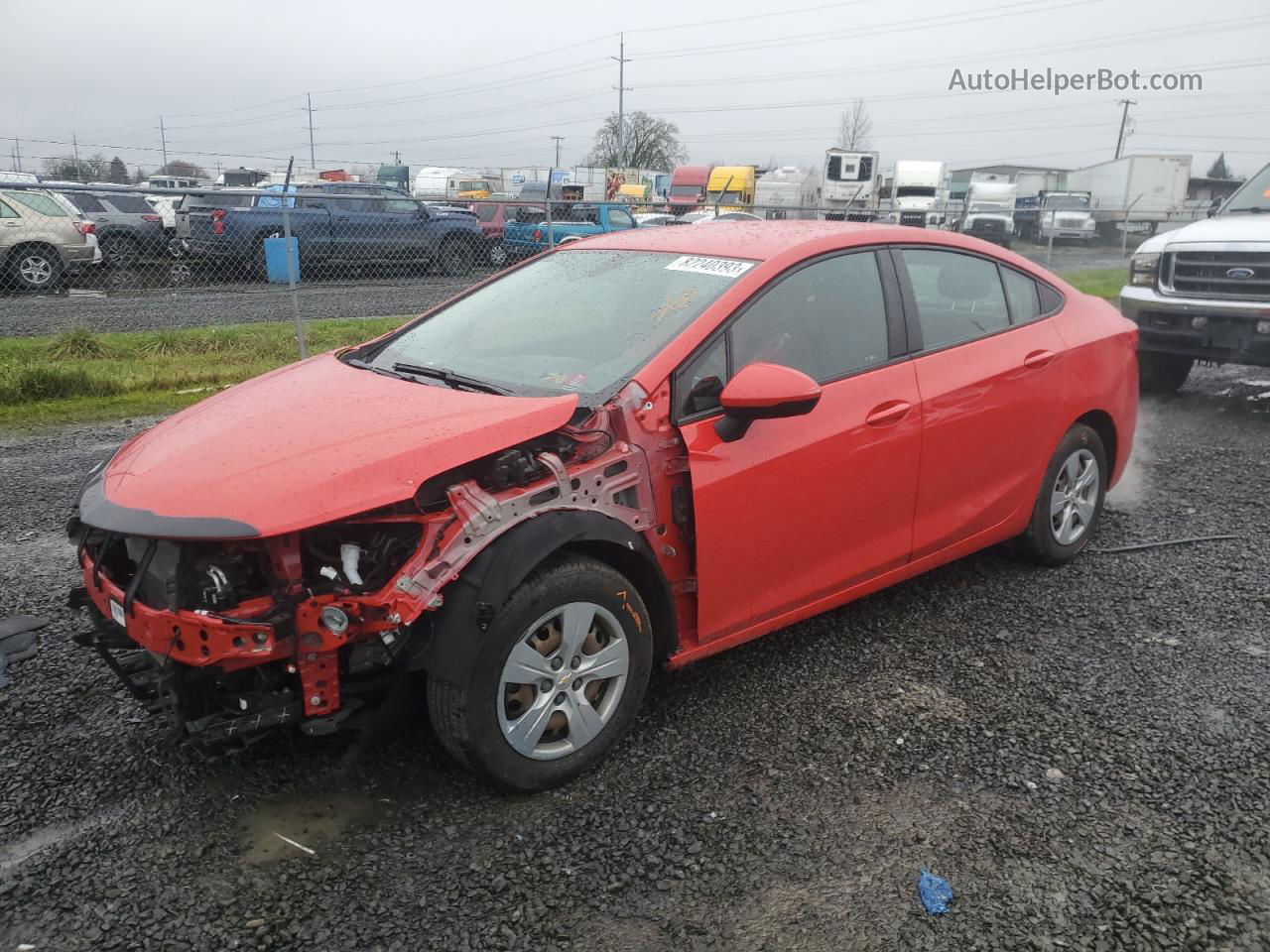 2018 Chevrolet Cruze Ls Red vin: 1G1BC5SMXJ7153158