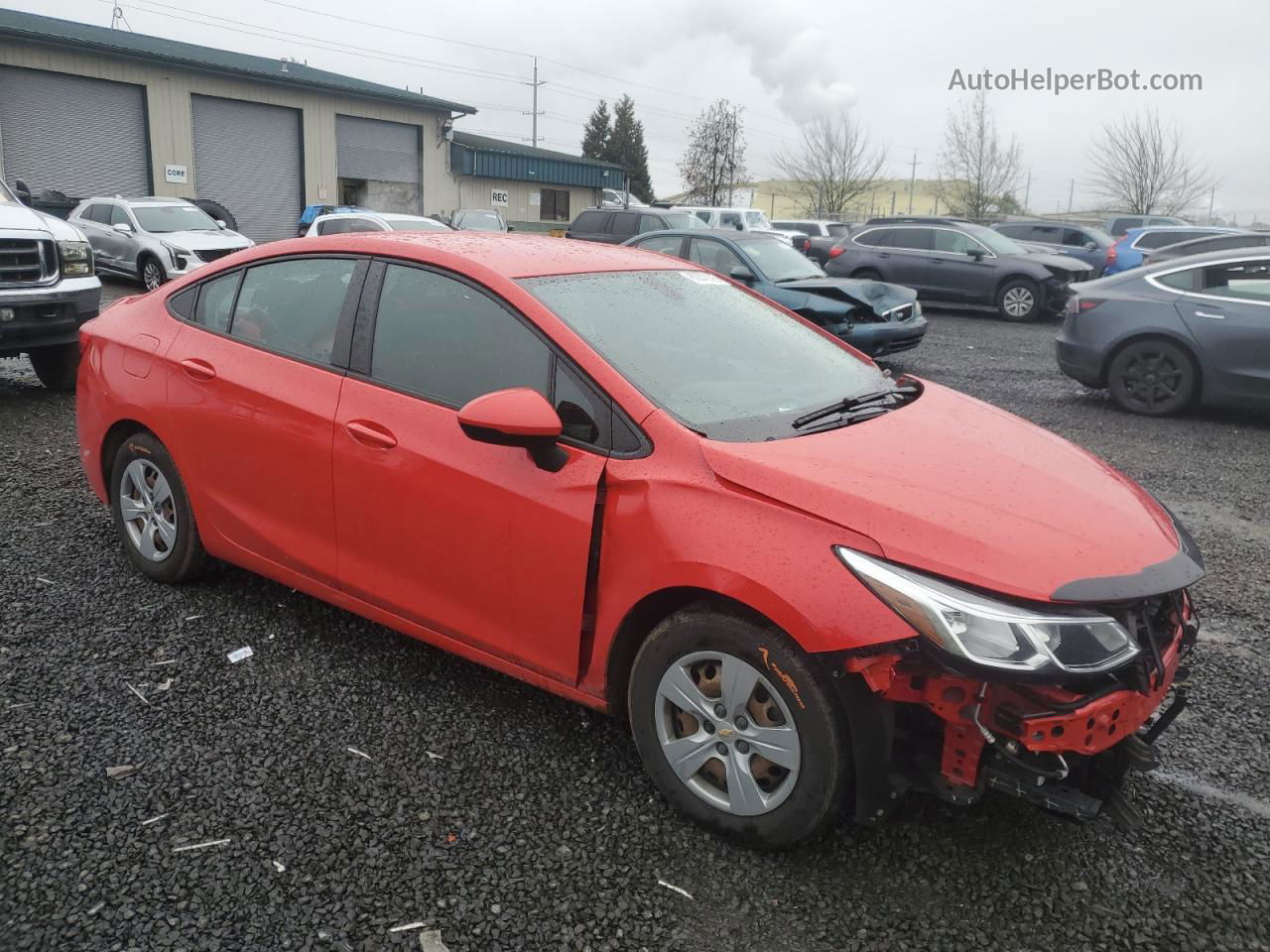 2018 Chevrolet Cruze Ls Red vin: 1G1BC5SMXJ7153158