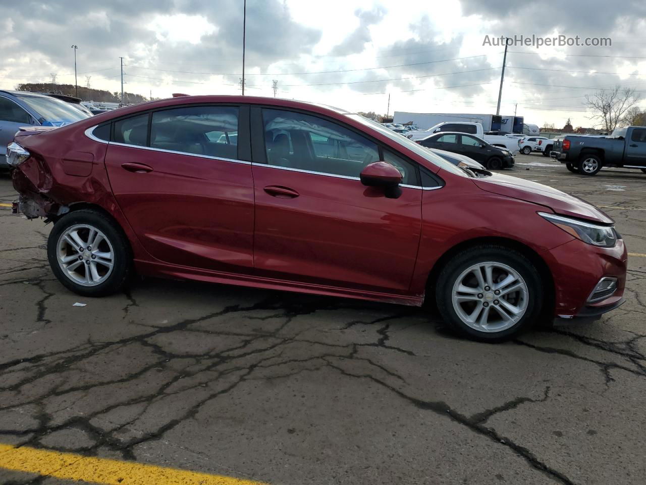 2018 Chevrolet Cruze Lt Red vin: 1G1BD5SM0J7185677